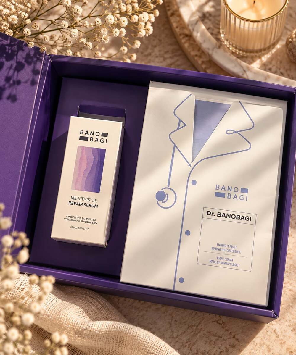 Banobagi Milk Thistle Repair Skin Care Set 30ml Serum 10 Sheet Mask